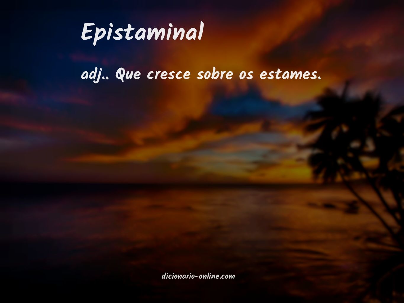 Significado de epistaminal