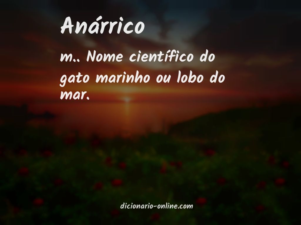 Significado de anárrico