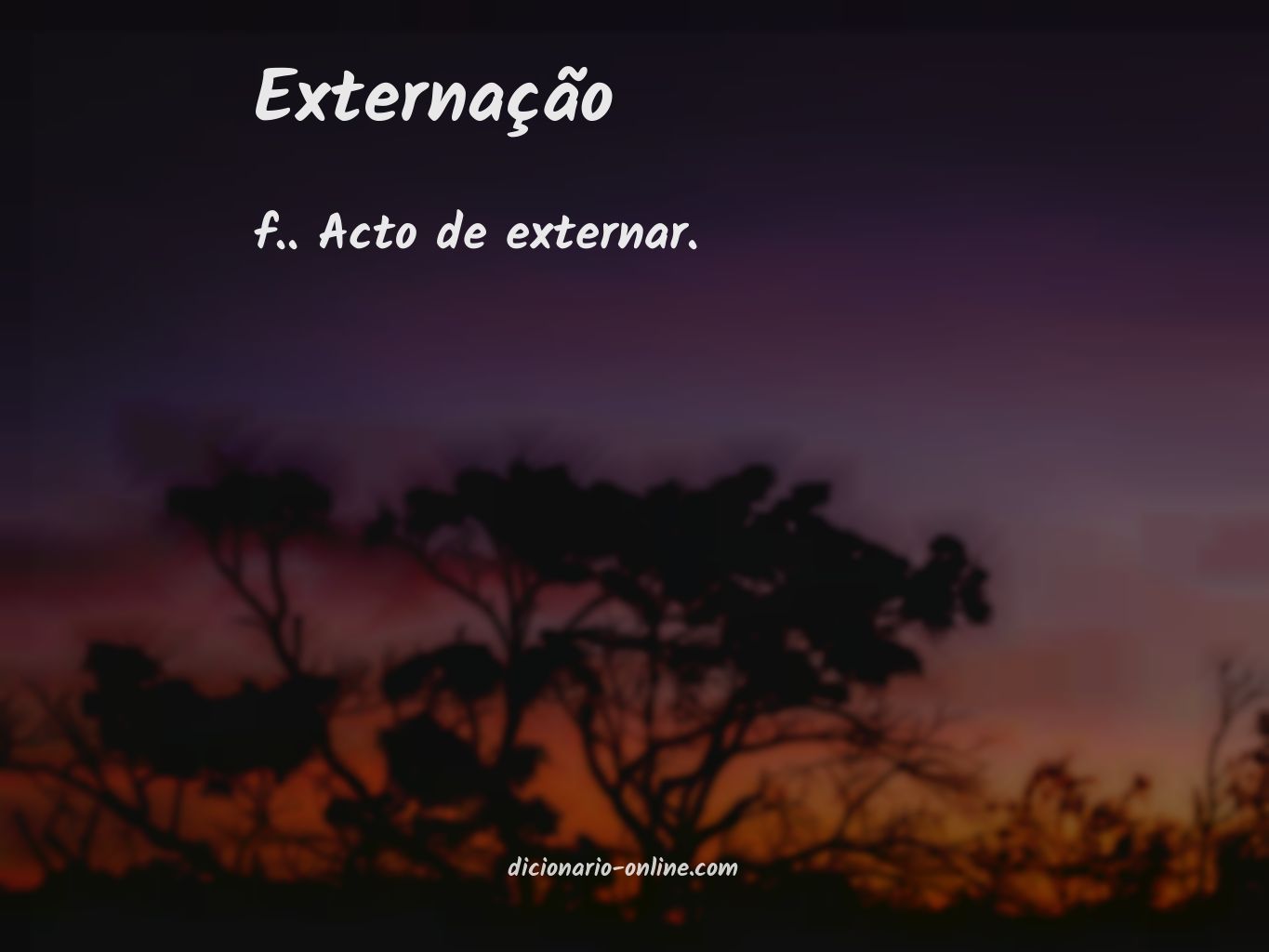 Significado de externação