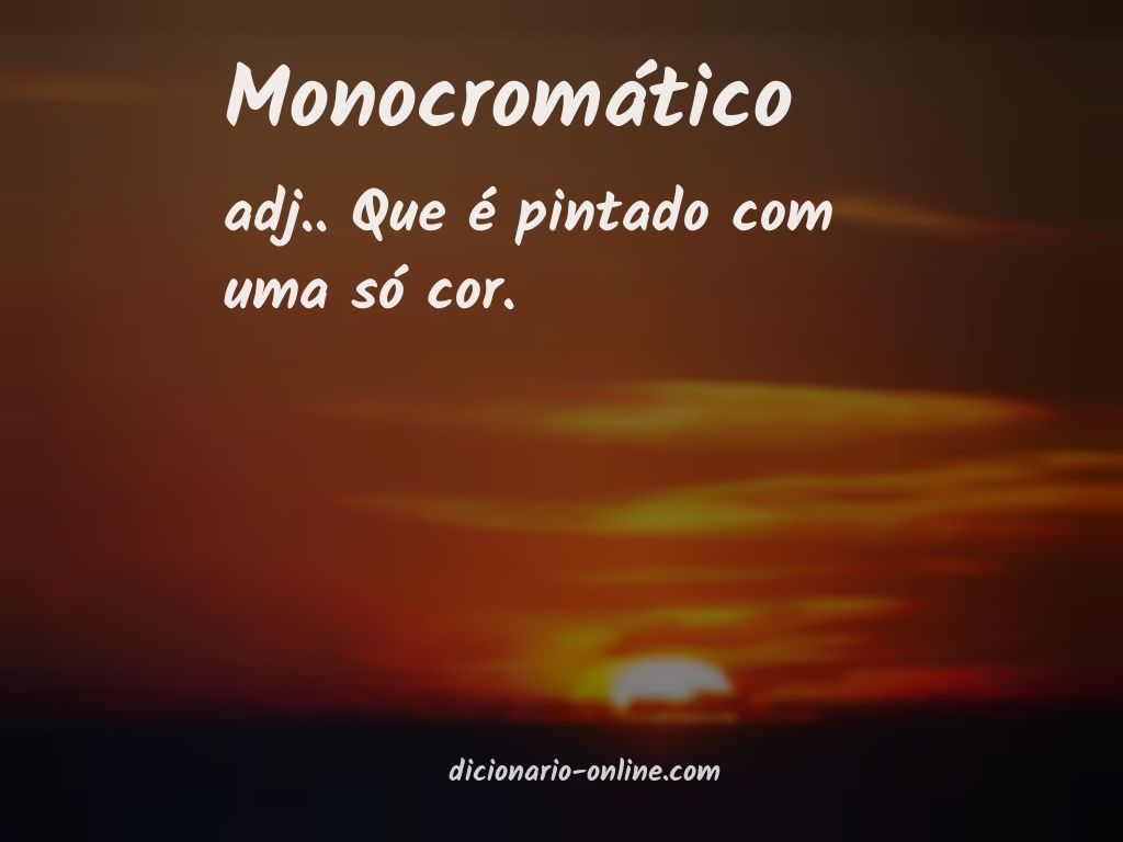 Significado de monocromático