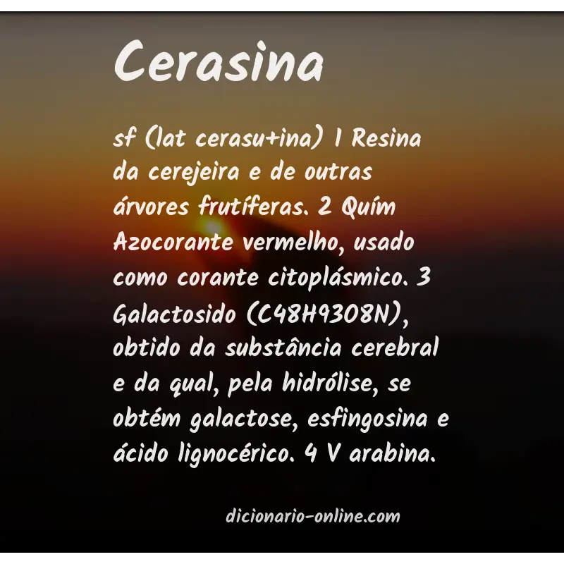 Significado de cerasina