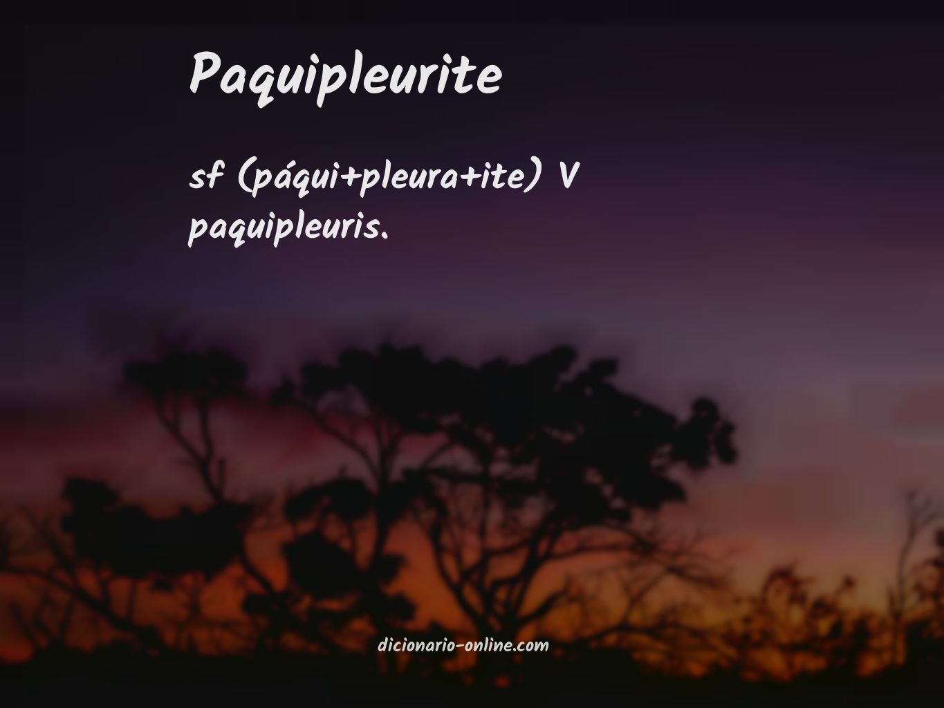 Significado de paquipleurite