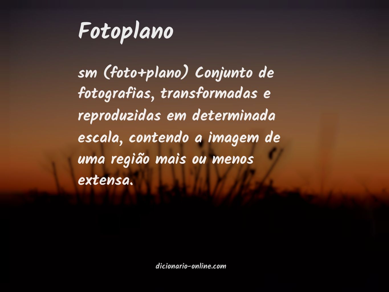 Significado de fotoplano