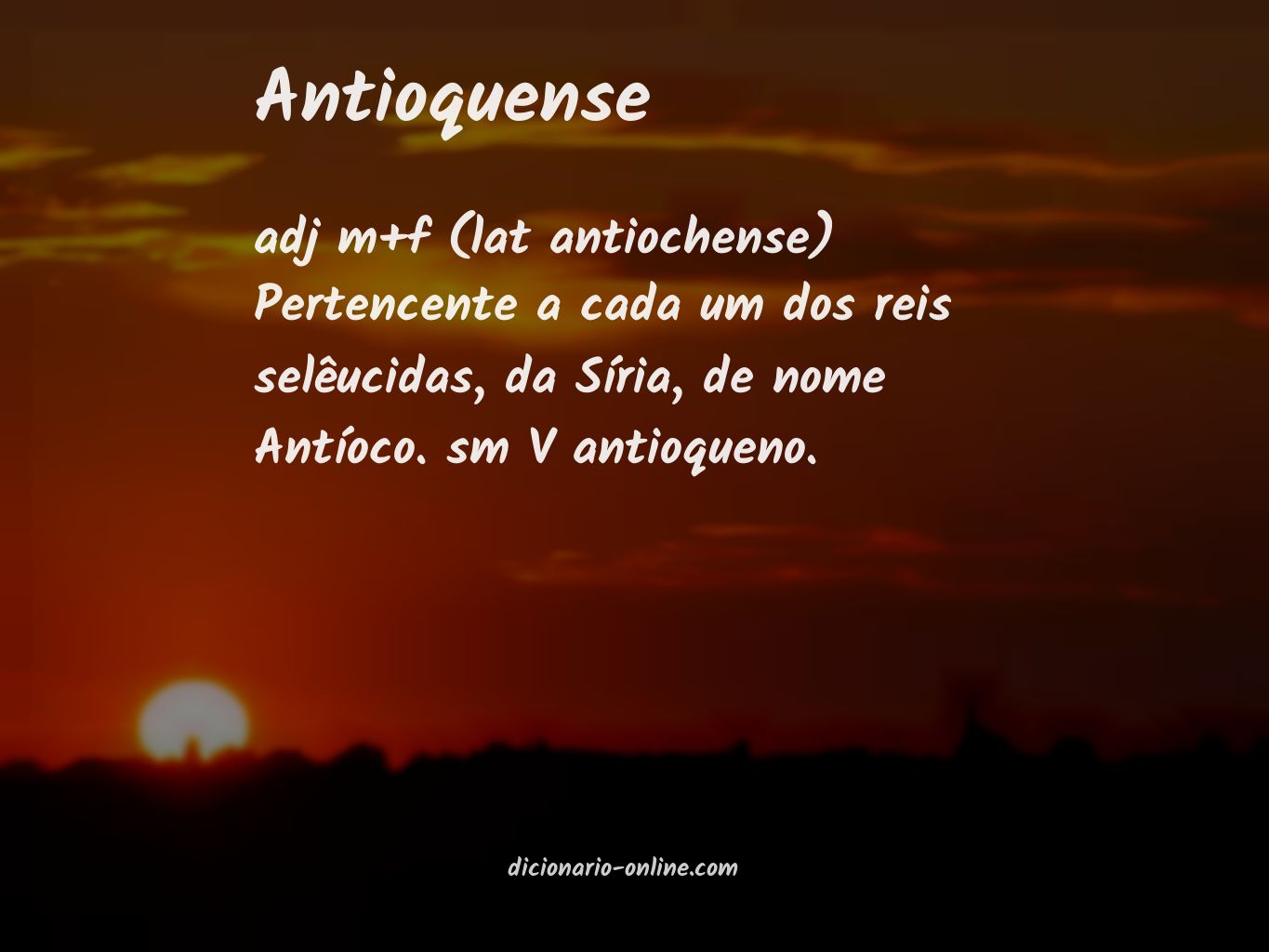 Significado de antioquense