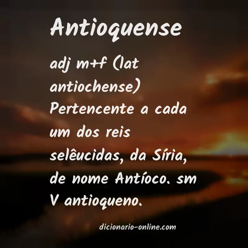 Significado de antioquense