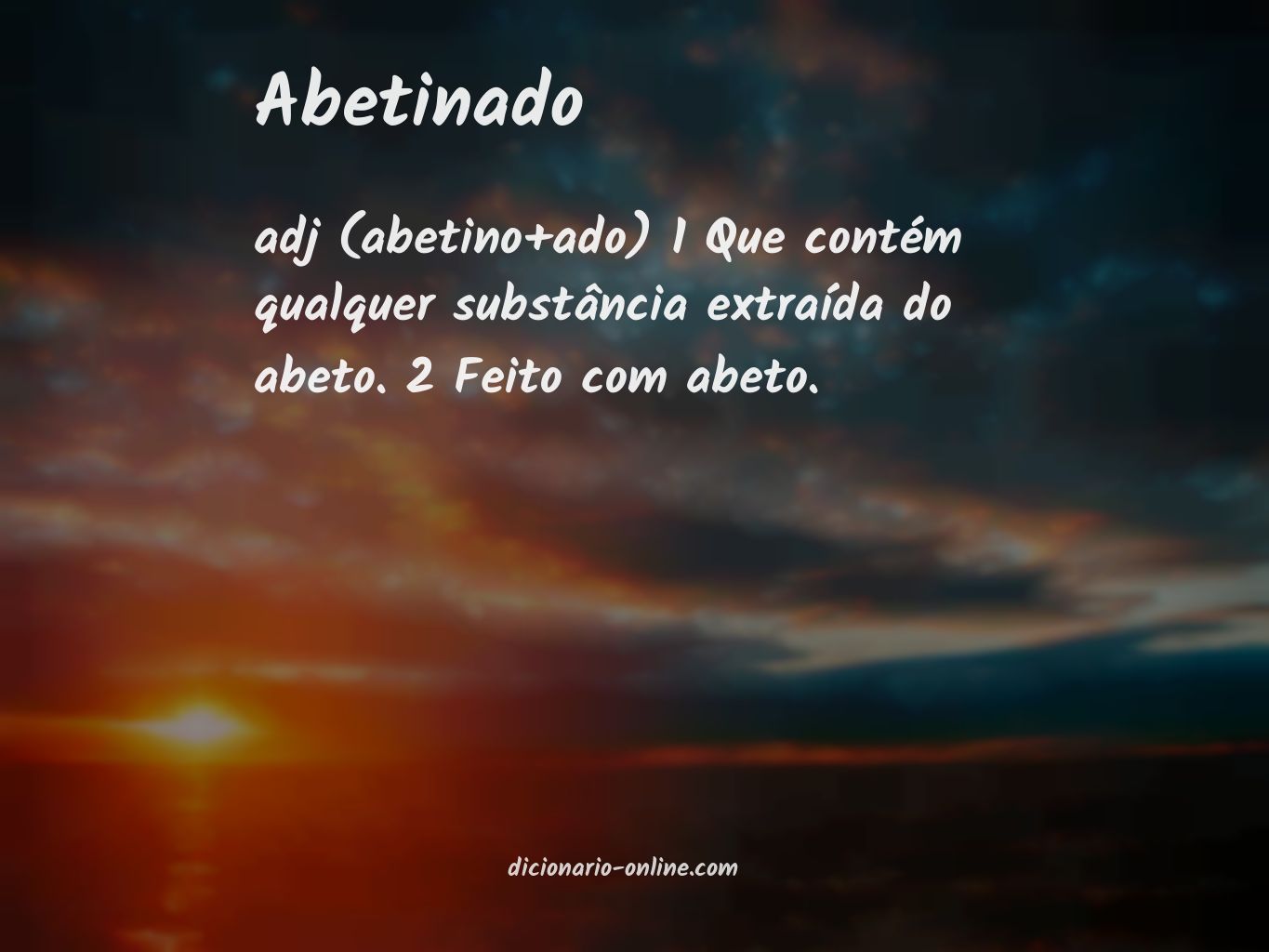 Significado de abetinado