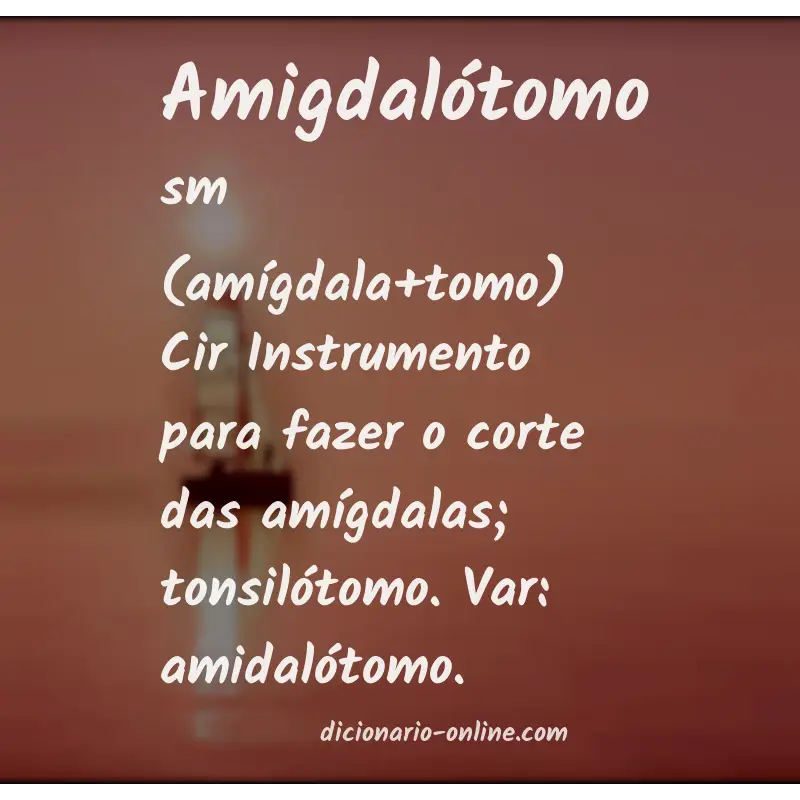 Significado de amigdalótomo