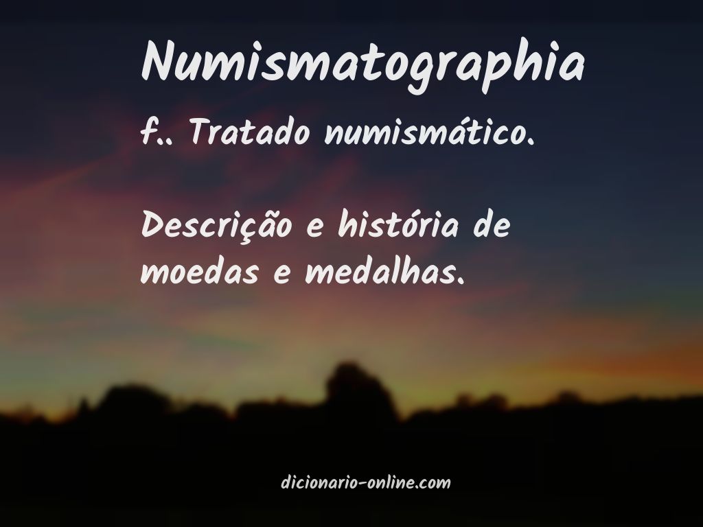 Significado de numismatographia