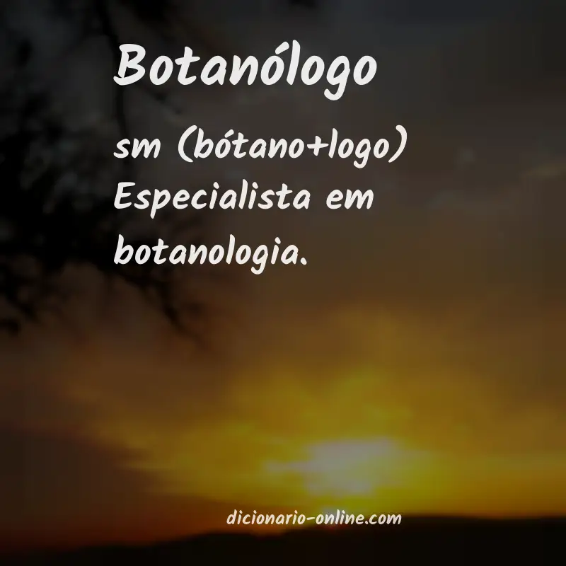 Significado de botanólogo