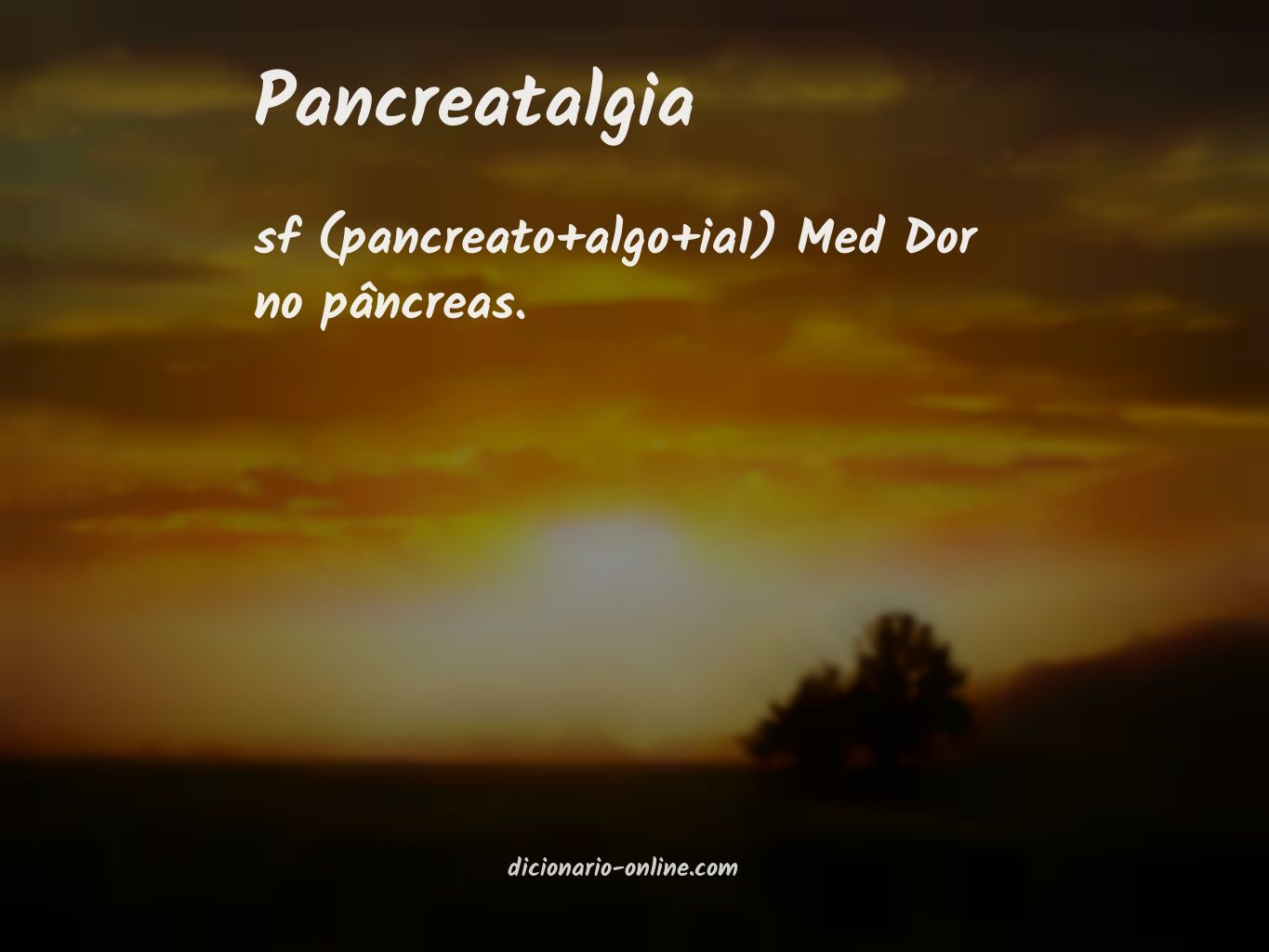 Significado de pancreatalgia