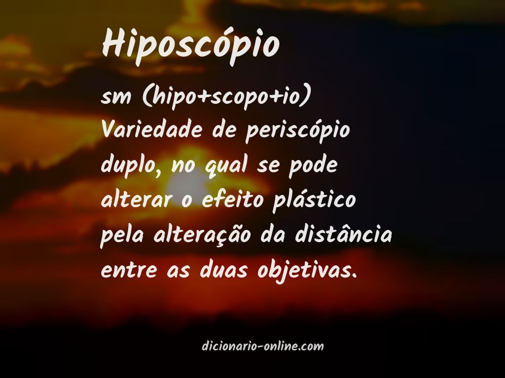 Significado de hiposcópio