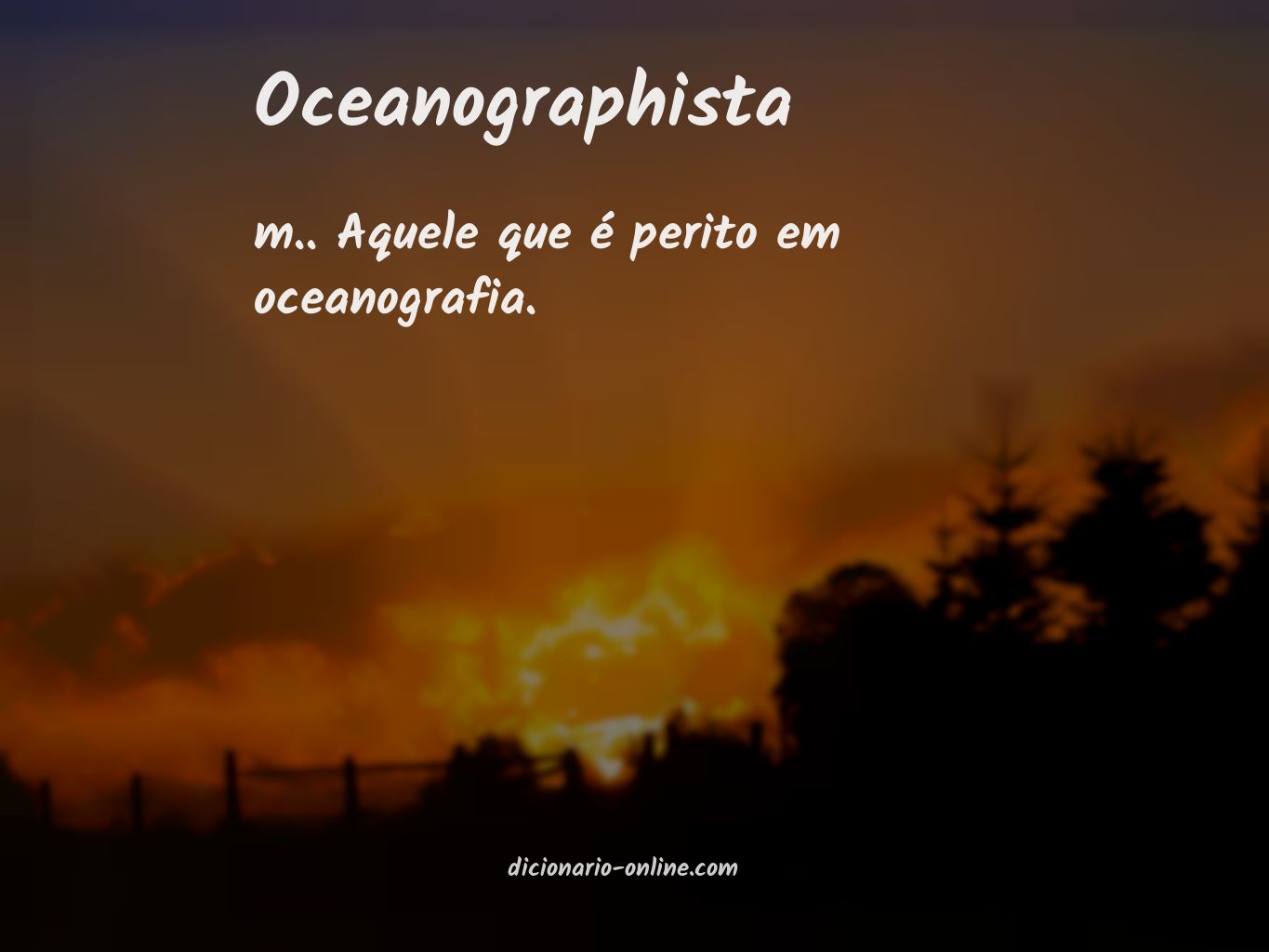 Significado de oceanographista