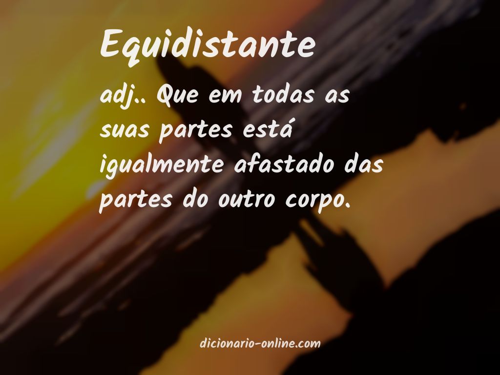 Significado de equidistante