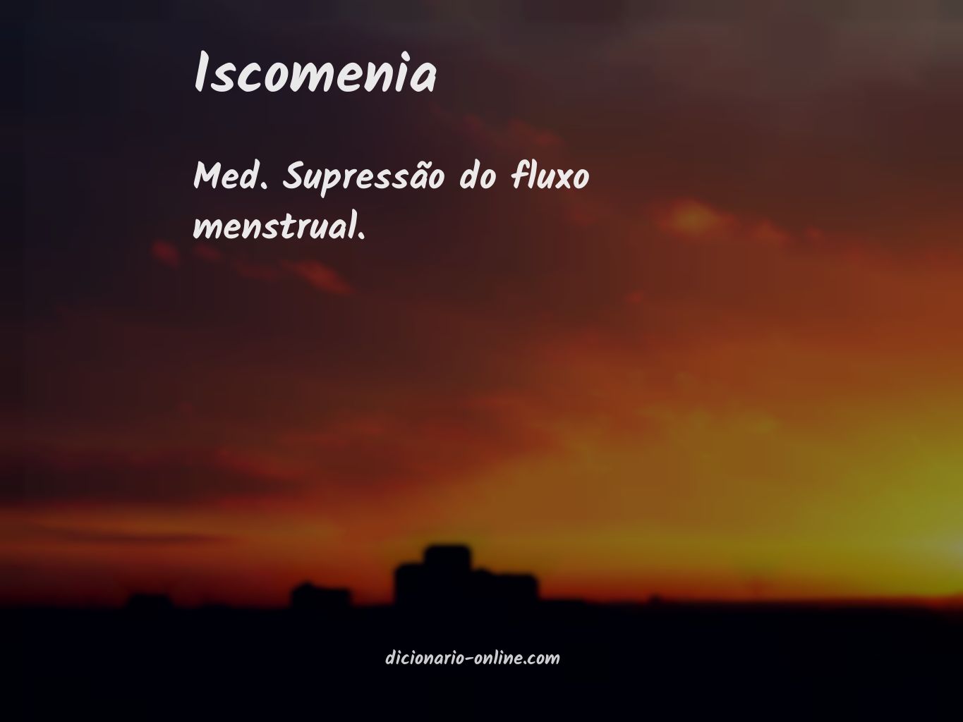 Significado de iscomenia