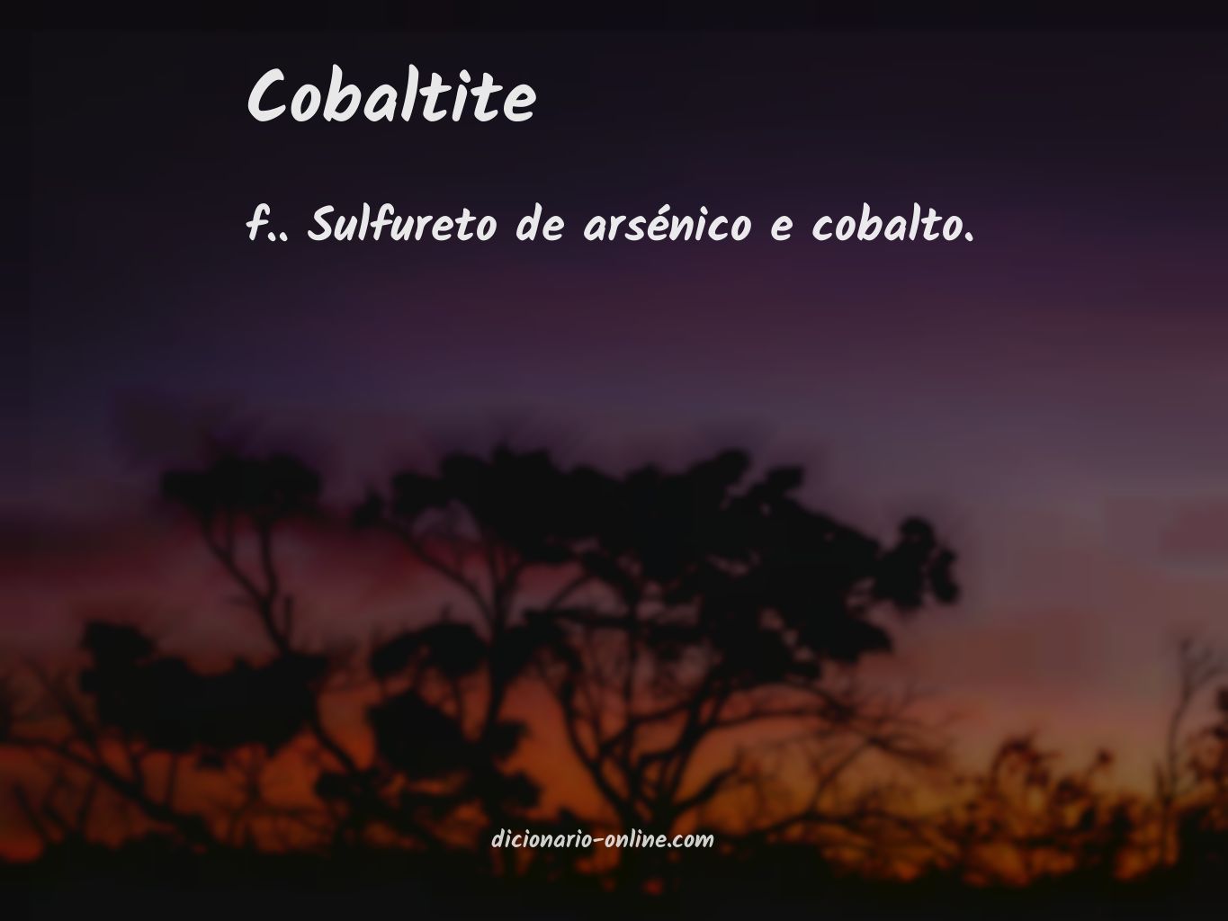 Significado de cobaltite