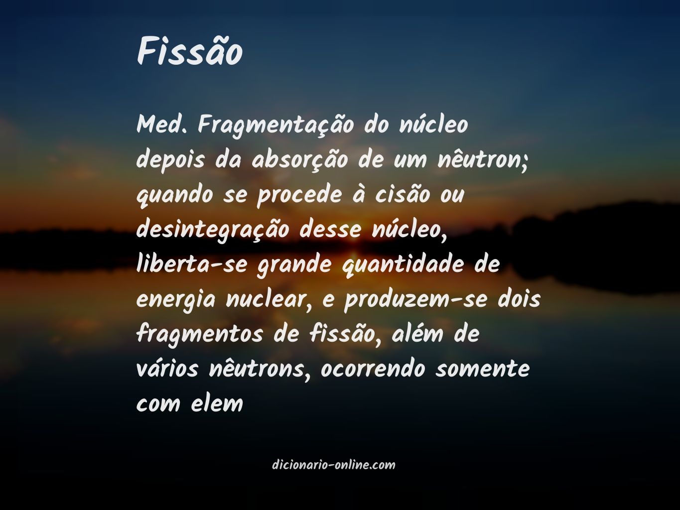 Significado de fissão