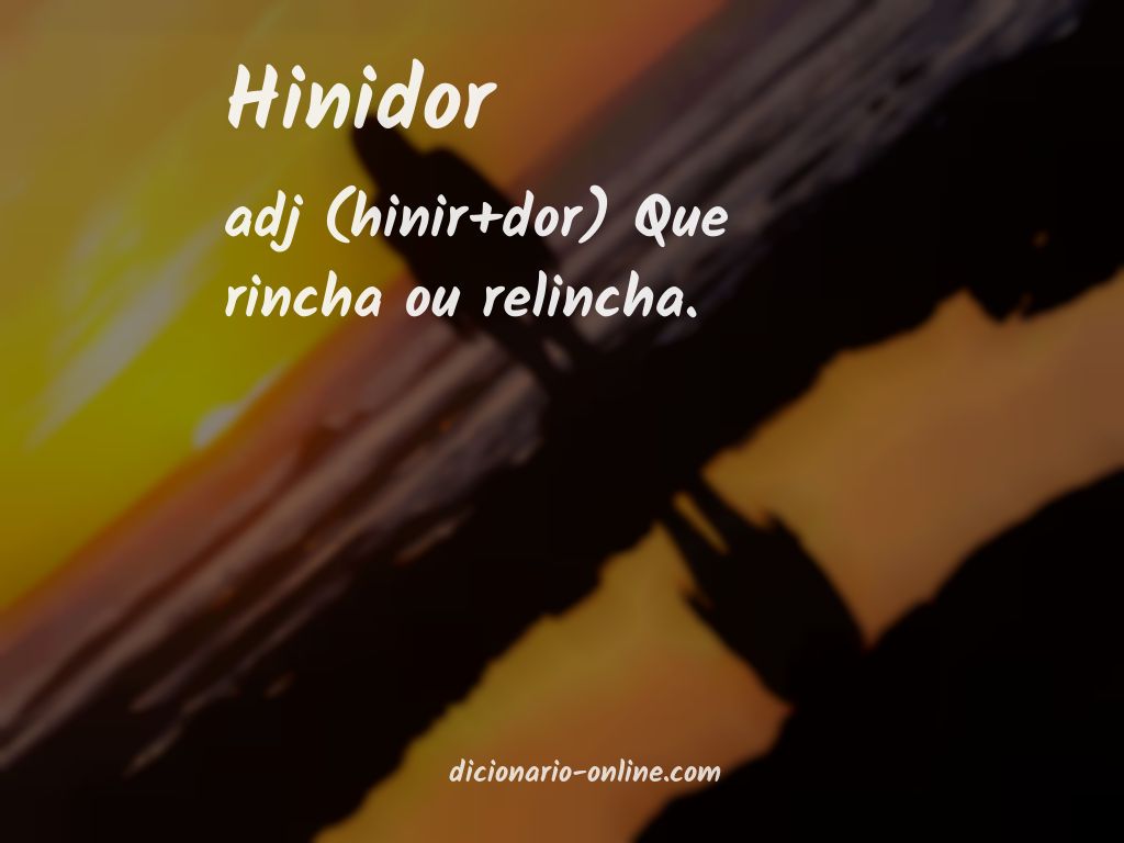 Significado de hinidor