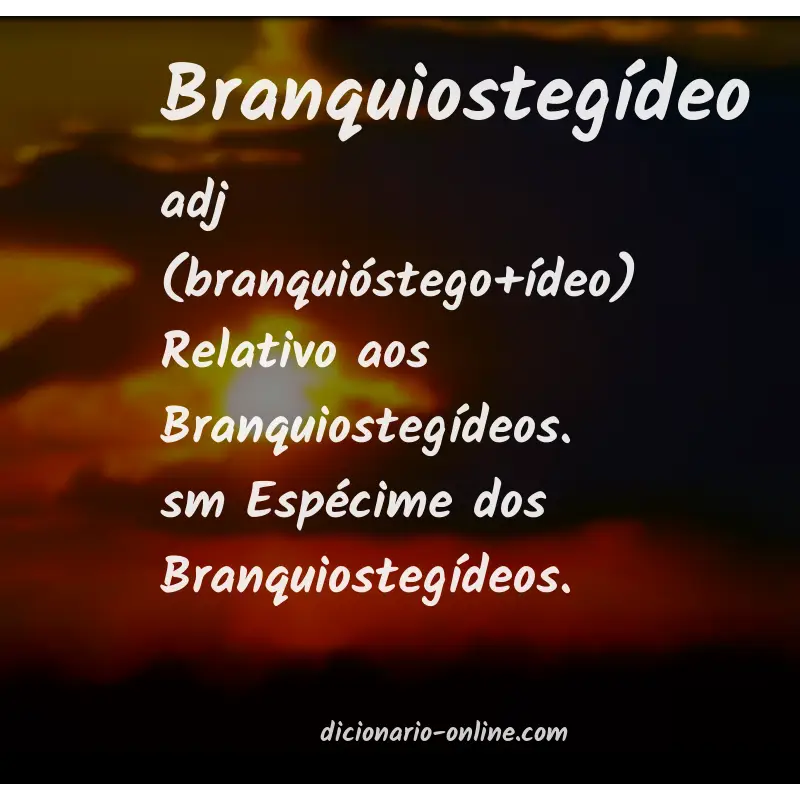 Significado de branquiostegídeo