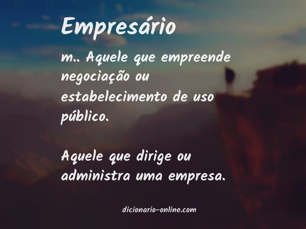 Significado de empresário