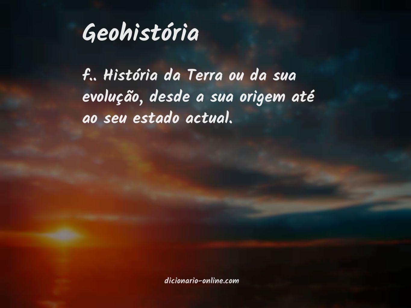 Significado de geohistória