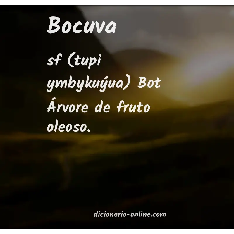 Significado de bocuva