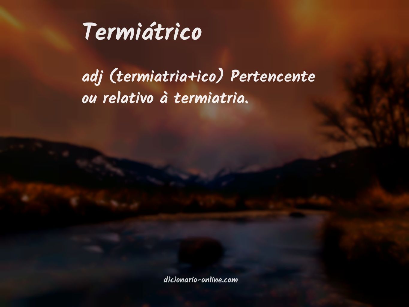 Significado de termiátrico