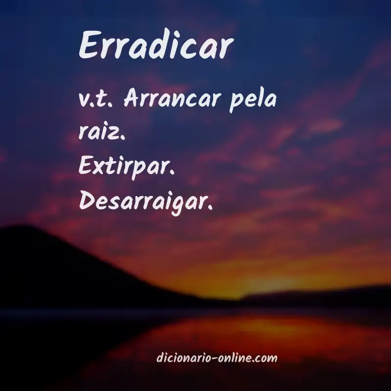 Significado de erradicar