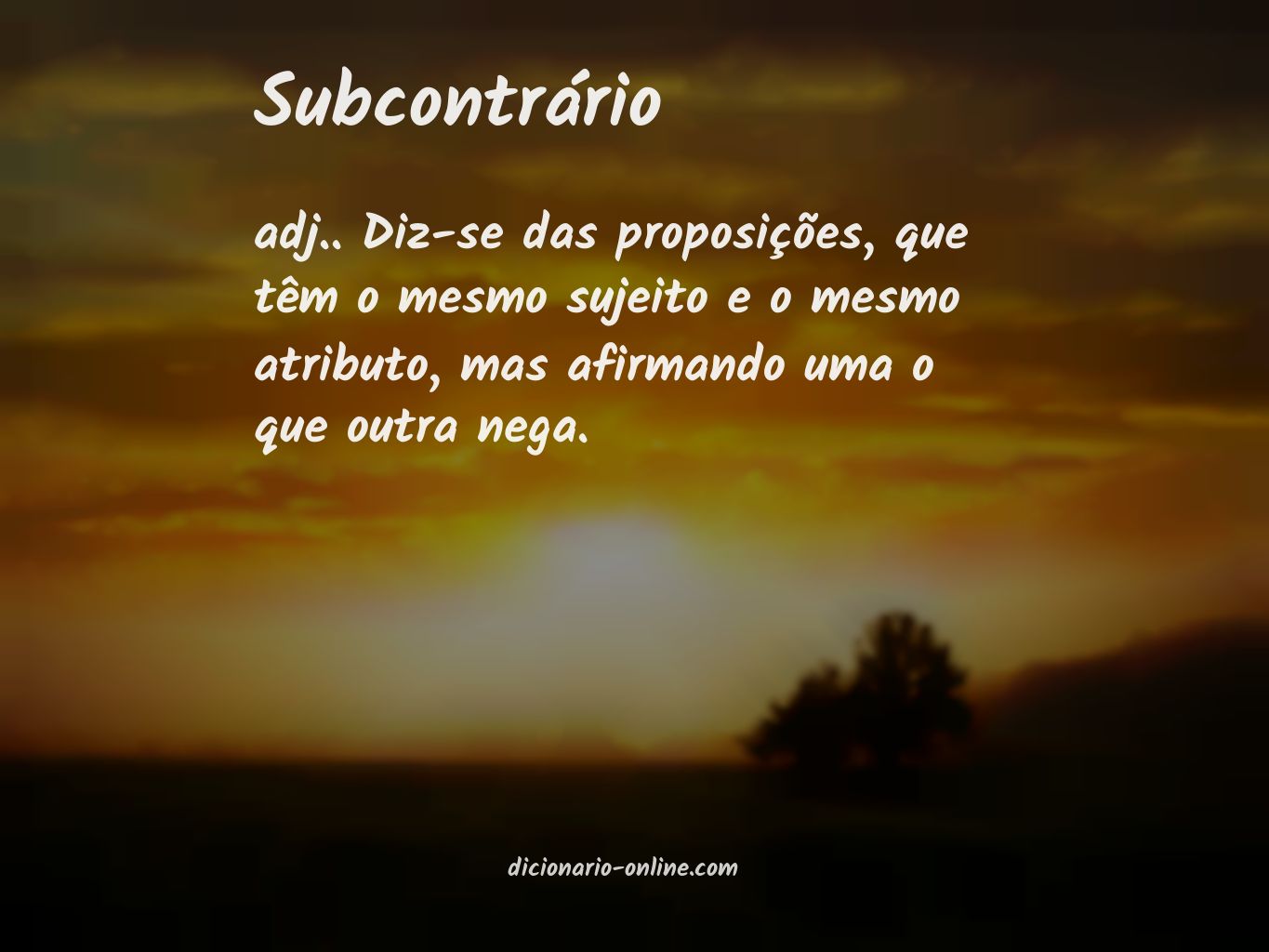 Significado de subcontrário