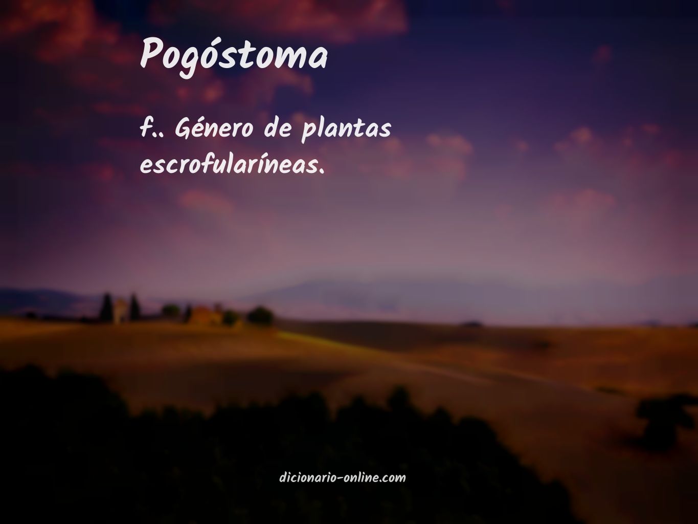 Significado de pogóstoma