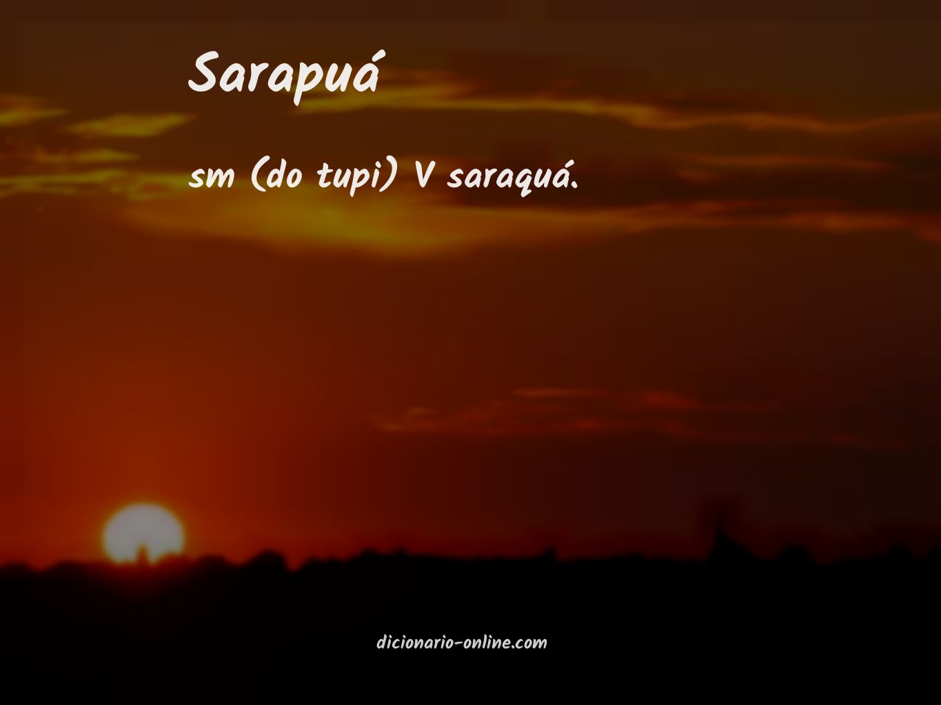 Significado de sarapuá