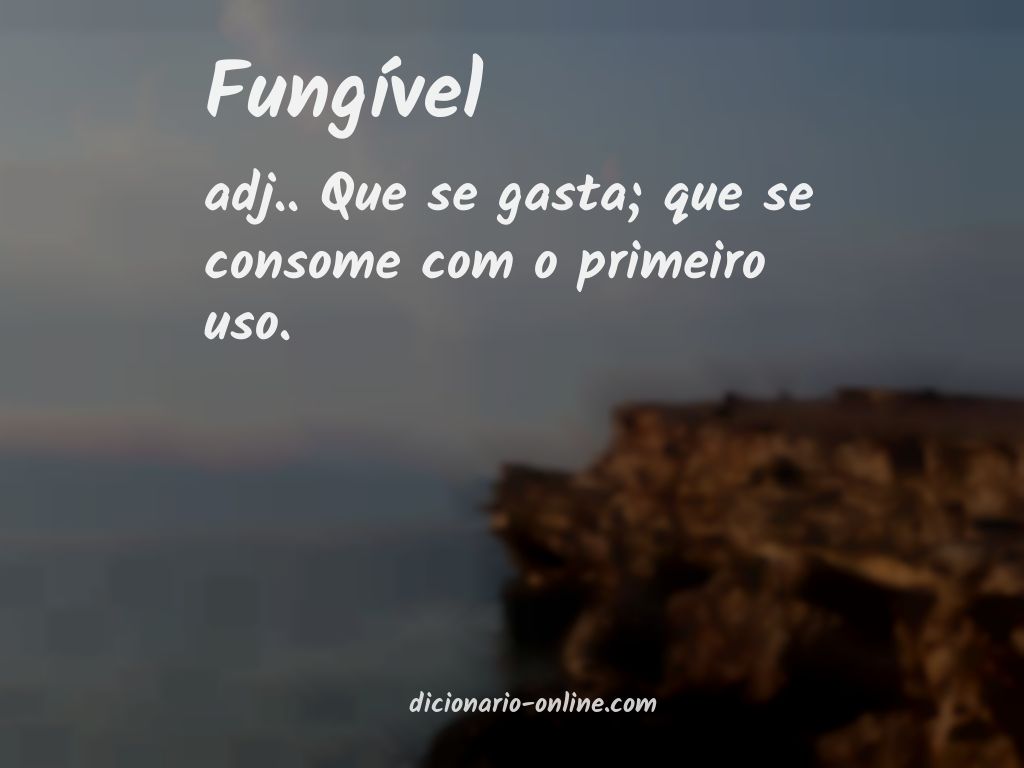 Significado de fungível