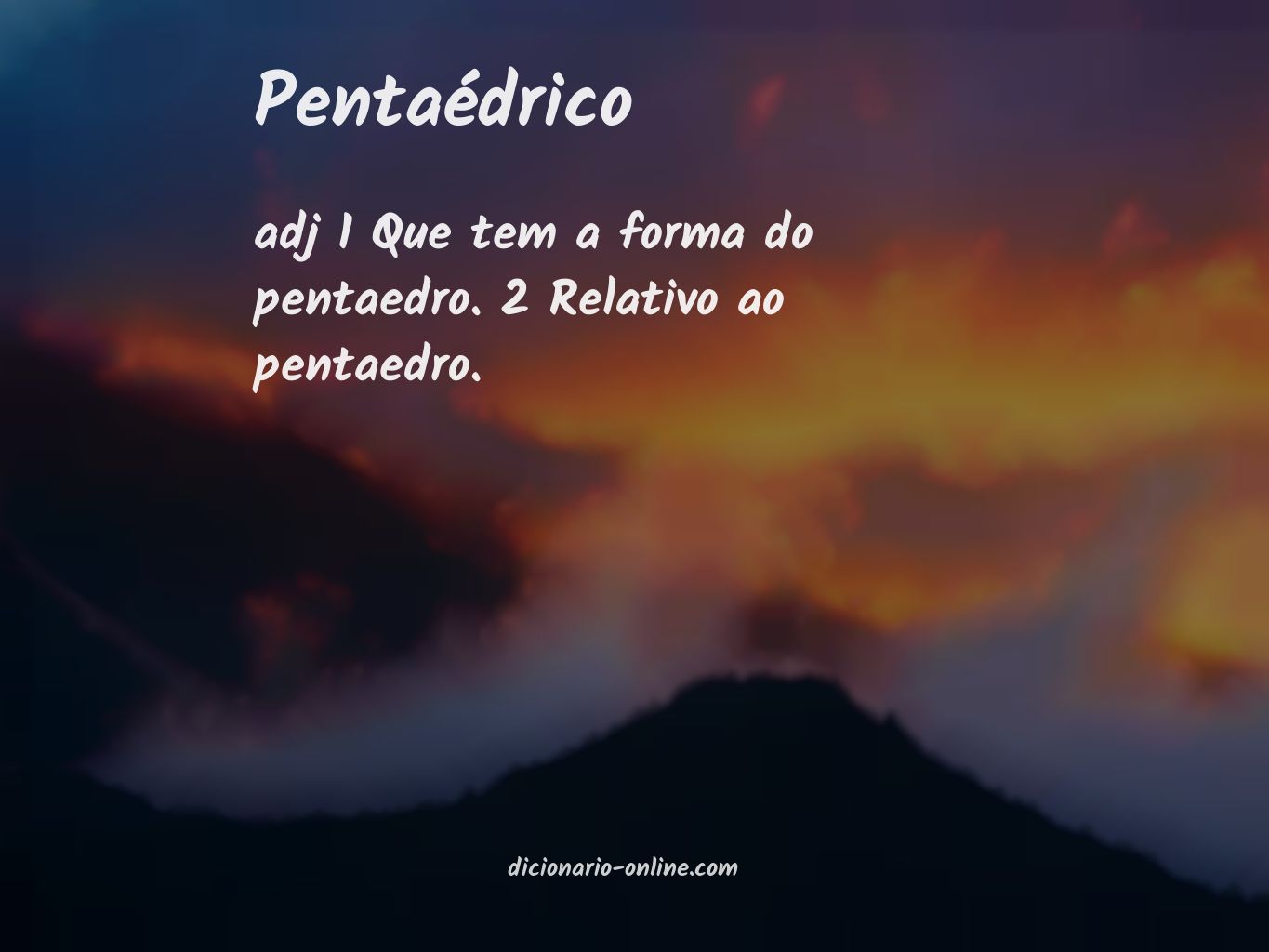 Significado de pentaédrico