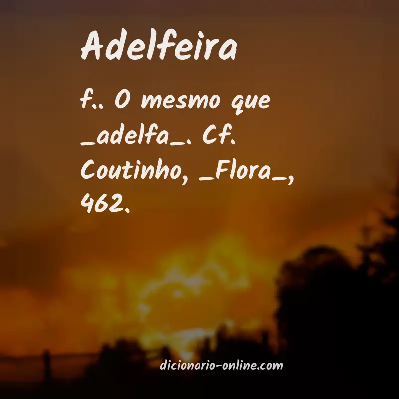 Significado de adelfeira
