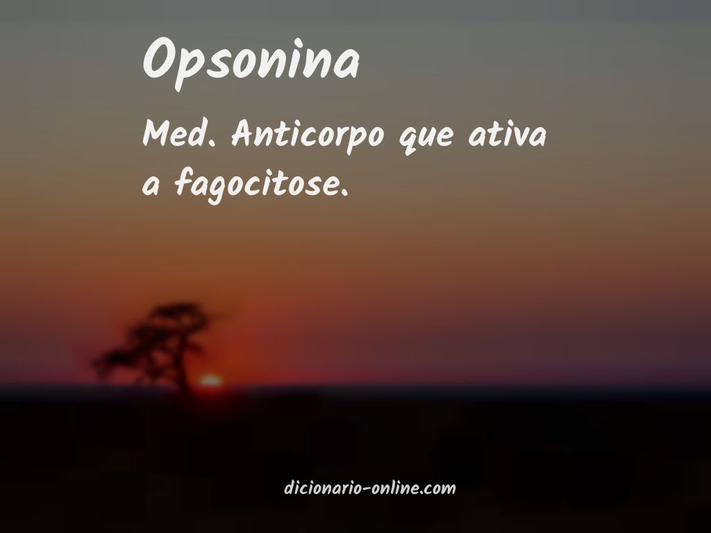 Significado de opsonina