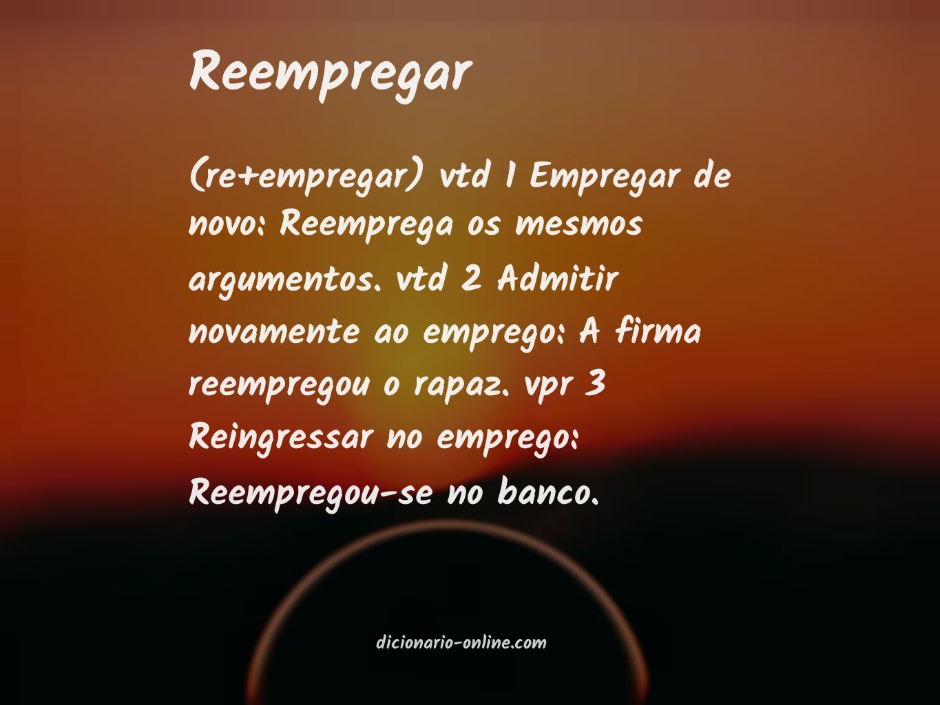 Significado de reempregar