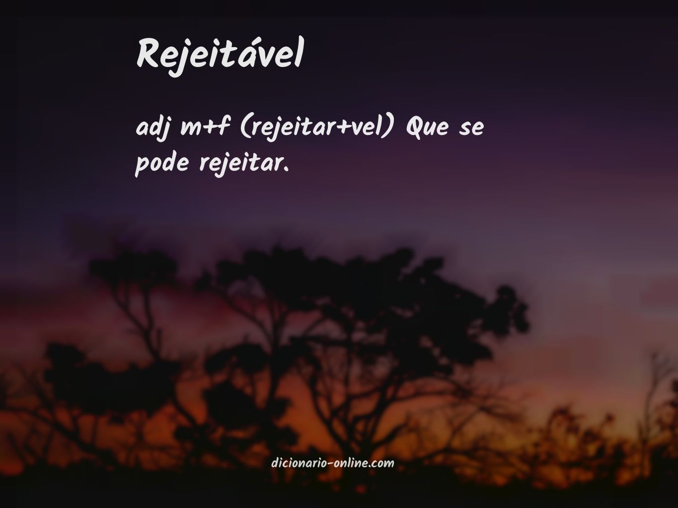 Significado de rejeitável