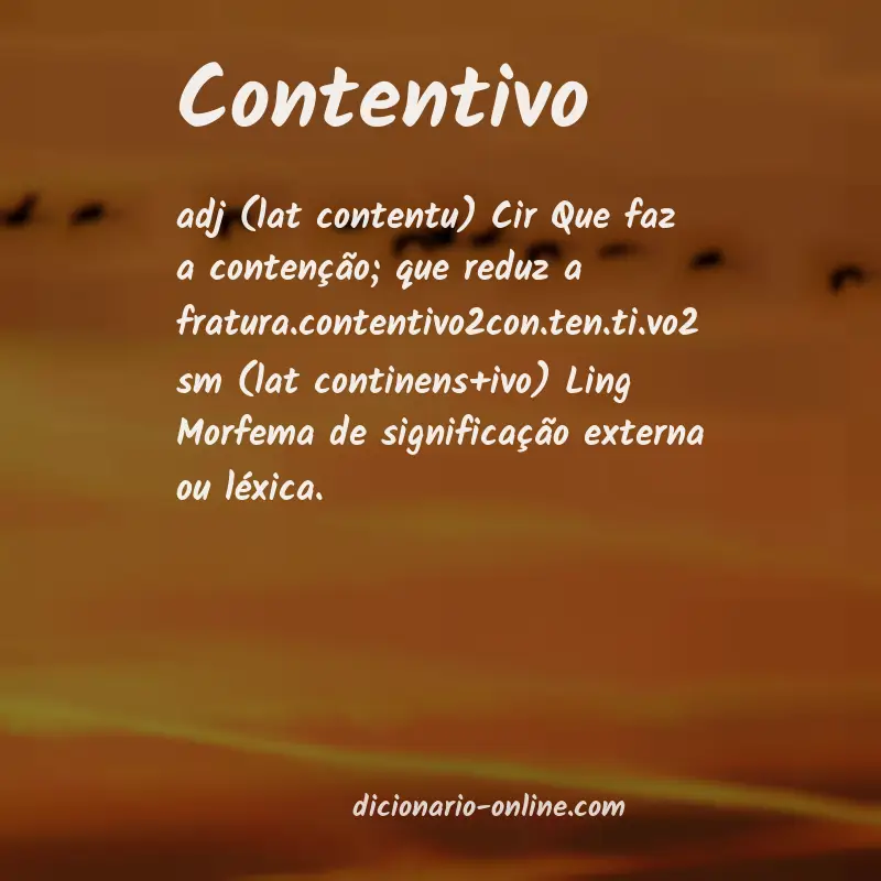 Significado de contentivo
