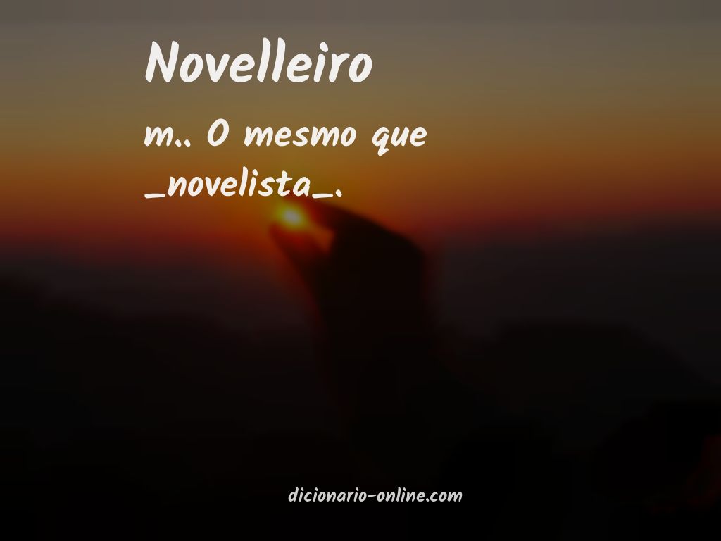 Significado de novelleiro