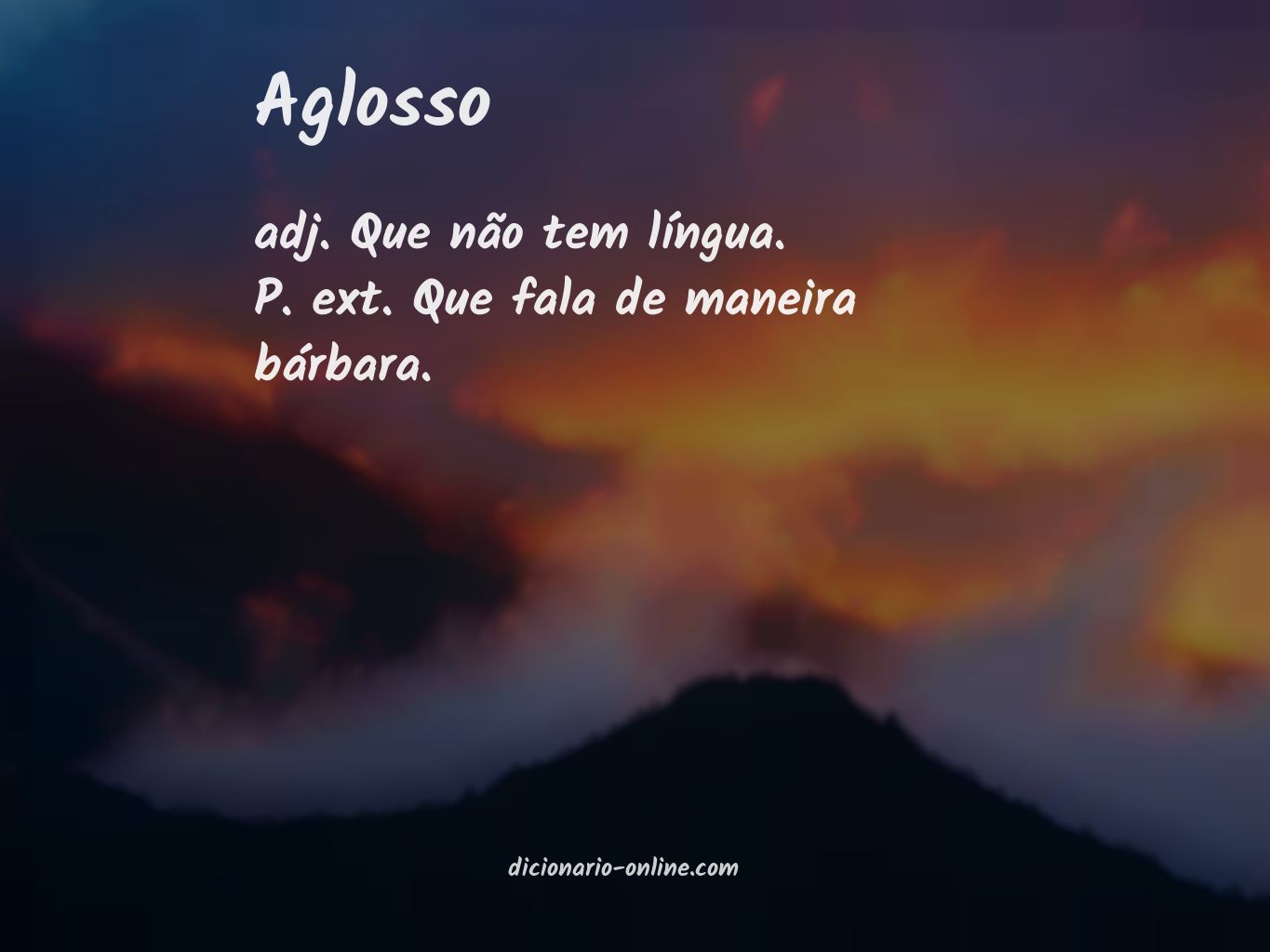 Significado de aglosso