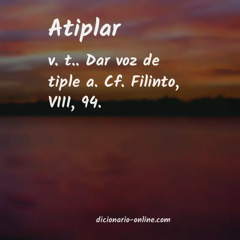 Significado de atiplar