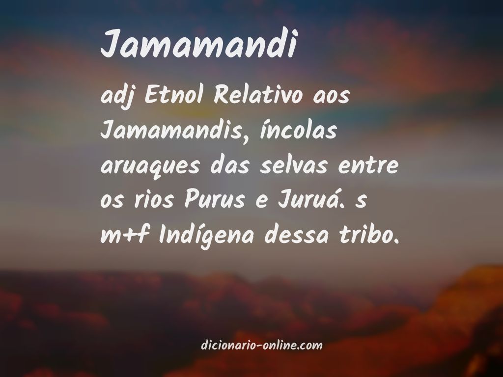 Significado de jamamandi