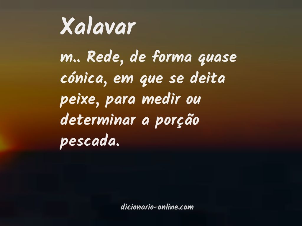 Significado de xalavar