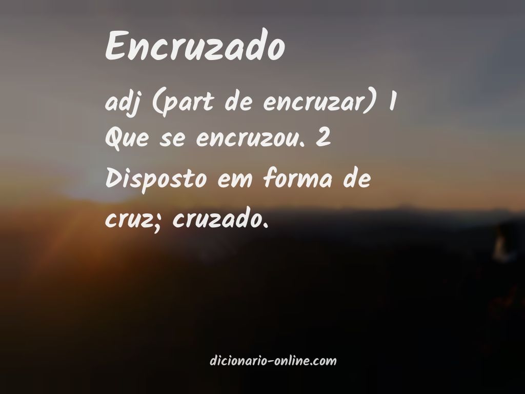 Significado de encruzado