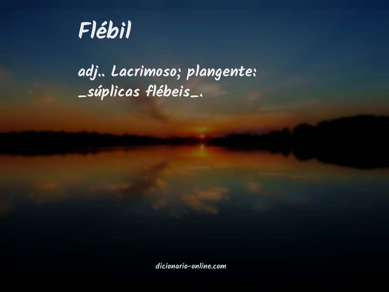 Significado de flébil