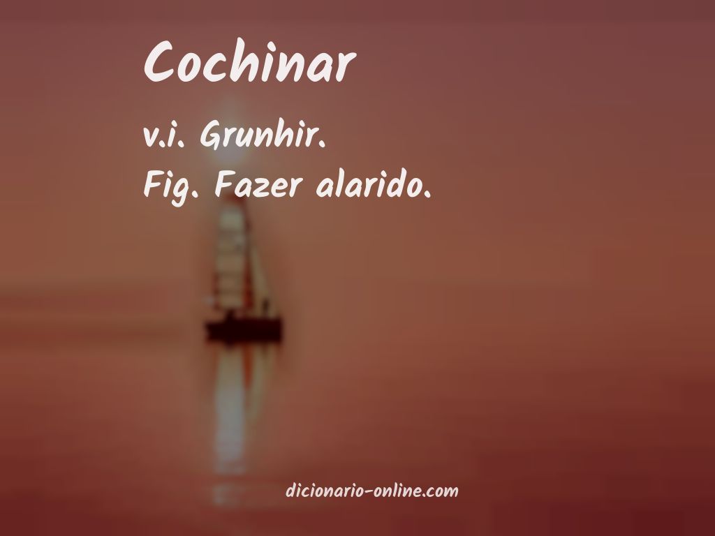 Significado de cochinar