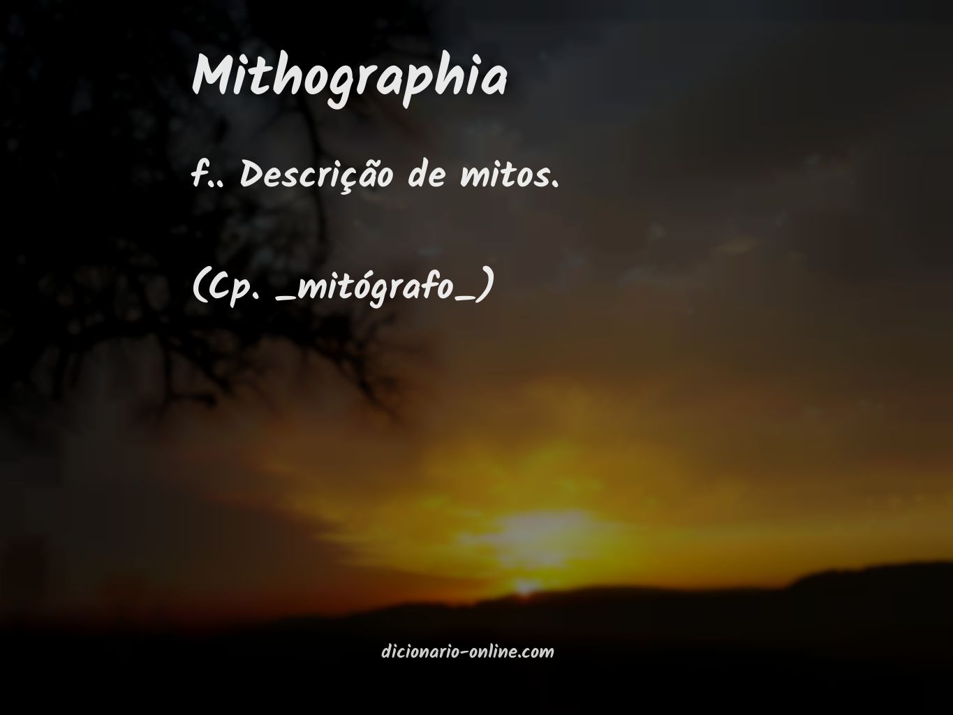 Significado de mithographia