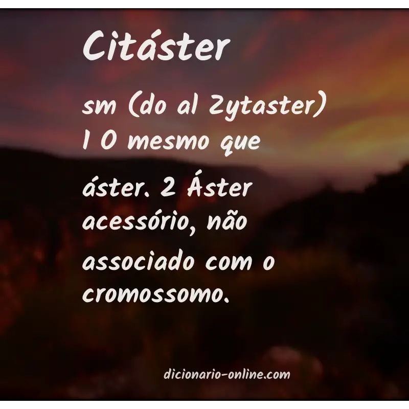 Significado de citáster