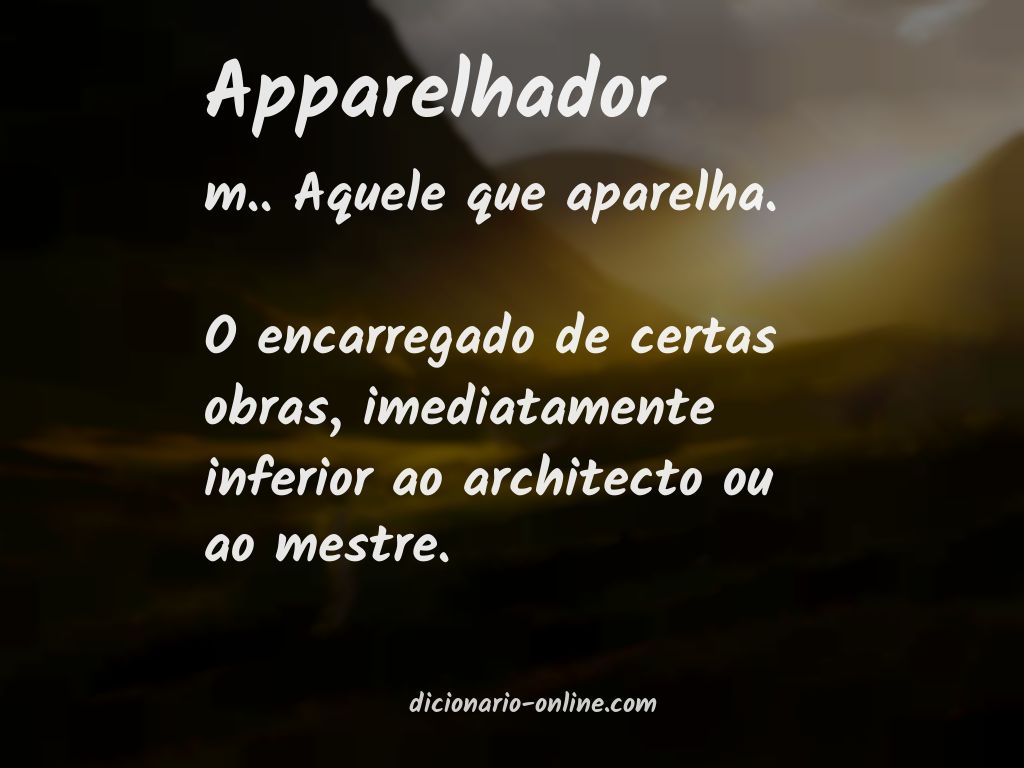 Significado de apparelhador