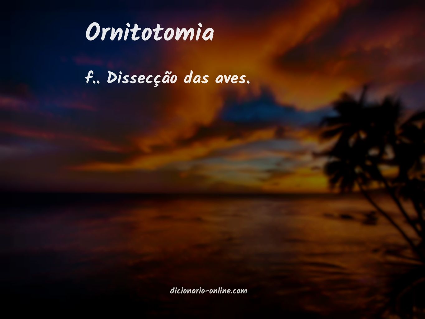 Significado de ornitotomia