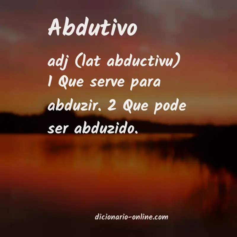 Significado de abdutivo